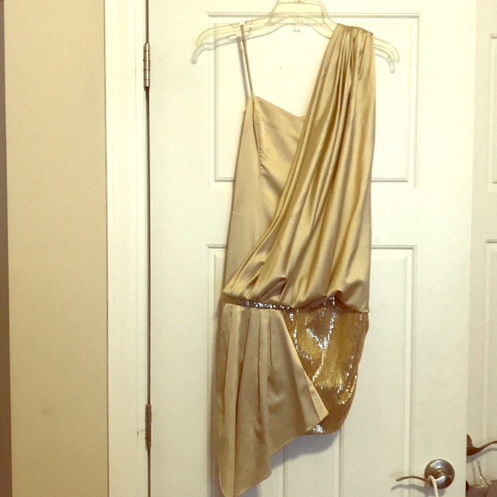 Bebe gold sequin dress